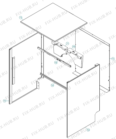 Взрыв-схема посудомоечной машины Gorenje Kalamazoo US   -Stainless (401527, DW90.2) - Схема узла 07