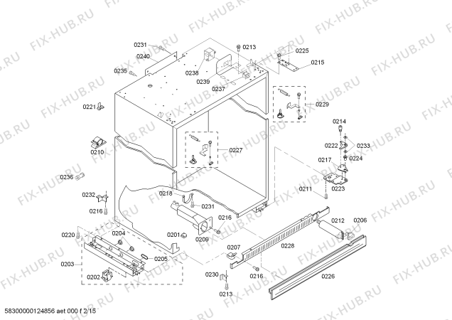 Схема №6 KBUDT4250A 42" SXS REFRIG (SS) DESIGNER HDL с изображением Внешняя дверь для электропосудомоечной машины Bosch 00242935