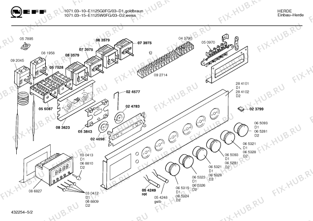 Схема №2 E1132W1 JOKER 135 D CLOU с изображением Переключатель для электропечи Bosch 00065326