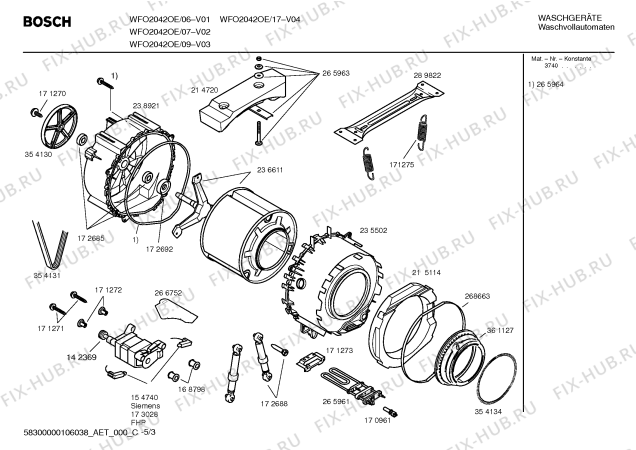 Схема №2 WFO2042OE Maxx WFO 2042 OE с изображением Инструкция по эксплуатации для стиральной машины Bosch 00591367