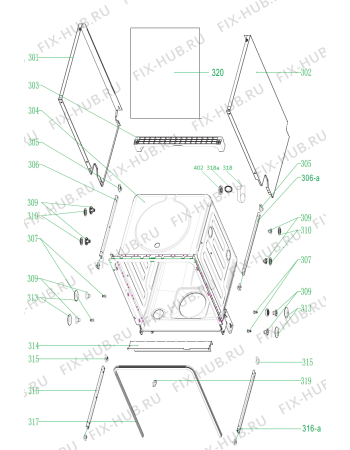 Взрыв-схема посудомоечной машины Gorenje GV63214UK (431258, WQP12-7311A) - Схема узла 03