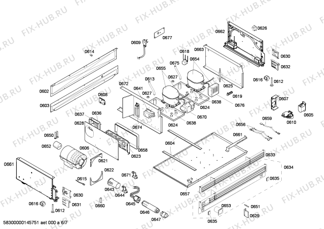 Схема №5 CIB30MIIR7 с изображением Планка для холодильной камеры Bosch 00684799