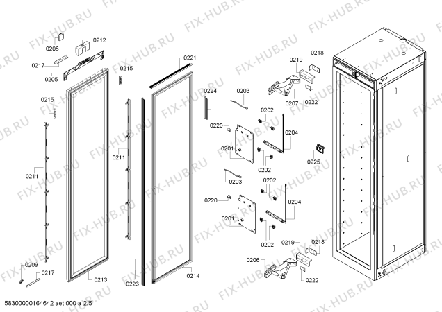 Схема №3 T18IW800SP с изображением Монтажный набор для холодильника Bosch 00741978
