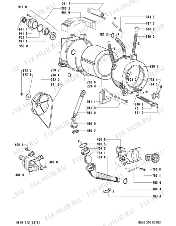 Схема №1 355 731 WD 1200 L WD 1200 L с изображением Ручка (крючок) люка для стиральной машины Whirlpool 481249818282