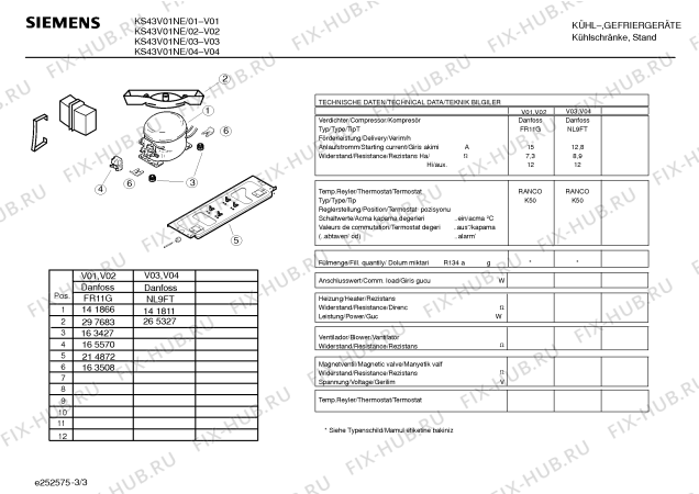 Схема №2 KS43V01NE с изображением Дверь для холодильной камеры Siemens 00235261