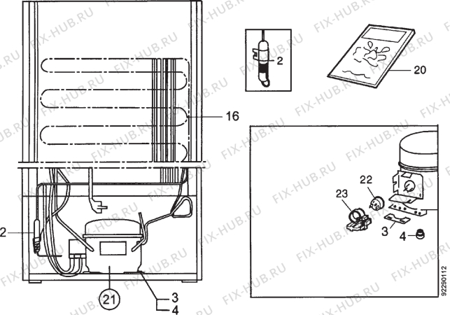 Взрыв-схема холодильника Electrolux EU8290C - Схема узла Section 4