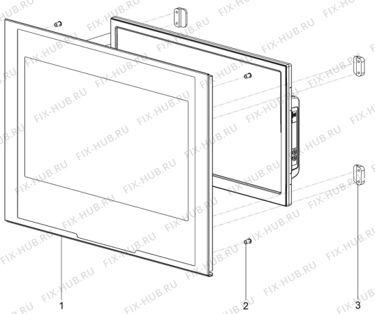 Взрыв-схема микроволновой печи Electrolux TV465X - Схема узла Section 2