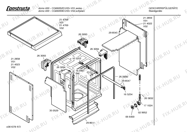 Схема №3 3VI434A VI434 с изображением Кабель для посудомоечной машины Bosch 00354268