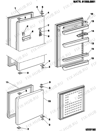 Взрыв-схема холодильника Indesit GC3100I (F033250) - Схема узла