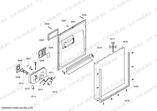 Схема №3 BM7400 EuroLux BM7400 с изображением Стержень для посудомойки Bosch 00174780