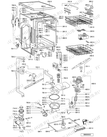 Схема №1 GSFS 1451 WS с изображением Панель для посудомоечной машины Whirlpool 481245371374