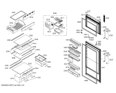Схема №3 KDN40A63 с изображением Дверь морозильной камеры для холодильника Bosch 00247673