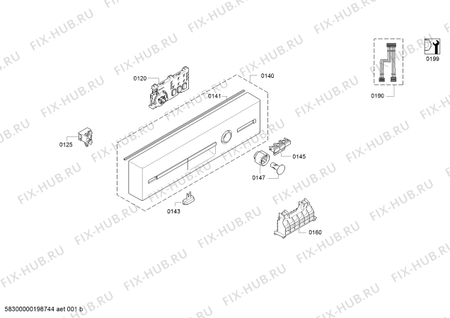 Схема №6 DRS4322 с изображением Силовой модуль запрограммированный для посудомойки Bosch 12014711