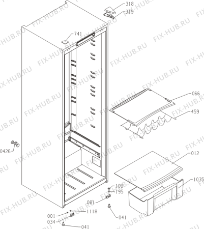 Схема №1 KSC310A++ (315805, HS3167F) с изображением Ящик (корзина) для холодильника Gorenje 316729