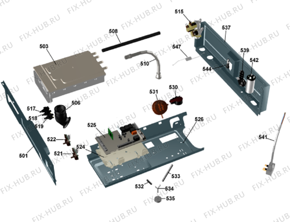 Взрыв-схема стиральной машины Gorenje W6011 UK   -White (900003216, WM33AUK) - Схема узла 05