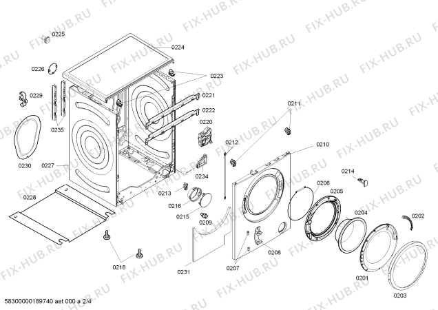 Схема №1 WM12E1C01W IQ300 с изображением Кнопка для стиралки Siemens 00632028