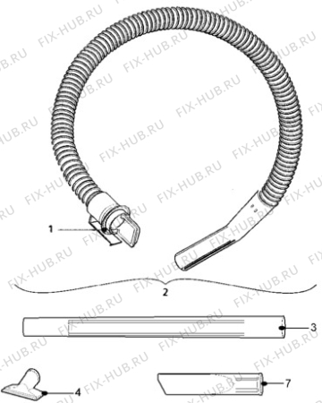 Взрыв-схема пылесоса Electrolux Z1200A - Схема узла Hose