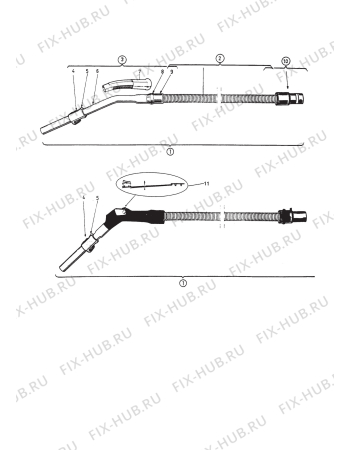 Взрыв-схема пылесоса Electrolux UZ975 - Схема узла L10 Hose B