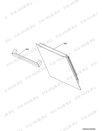 Взрыв-схема комплектующей Aeg KBK994519M - Схема узла Door