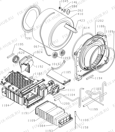 Взрыв-схема стиральной машины Gorenje DEHP965 (729111, SP10/32B) - Схема узла 05