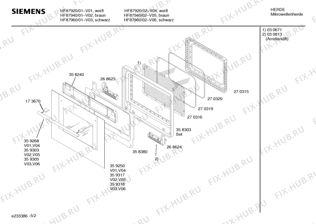 Схема №3 HF87920 с изображением Инструкция по эксплуатации для микроволновой печи Siemens 00526628