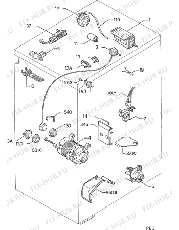 Взрыв-схема стиральной машины Rex LI85AB - Схема узла Electrical equipment 268