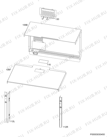 Взрыв-схема плиты (духовки) Aeg Electrolux KB7100000M - Схема узла Housing 001