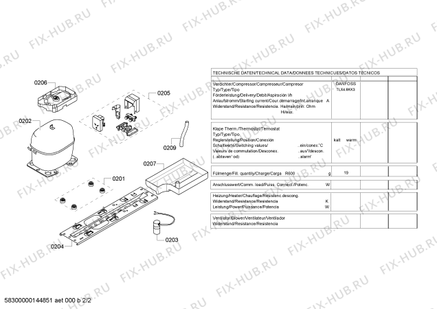 Взрыв-схема холодильника Siemens KT15RE23 - Схема узла 02