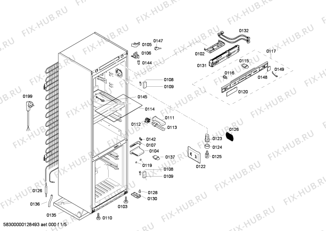 Схема №4 KG39FE91 с изображением Поднос для холодильника Siemens 00671609