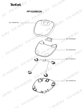 Схема №1 PP1009H5/26 с изображением Табло для кухонных электровесов Tefal TS-P15041LC