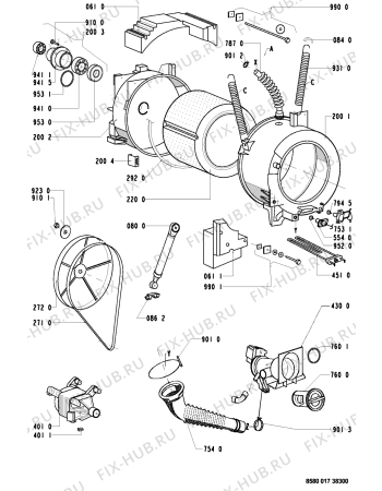 Схема №1 AWP 017 с изображением Обшивка для стиральной машины Whirlpool 481945319901