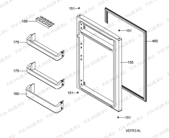 Схема №2 PRC 838 A++ с изображением Всякое для холодильной камеры Whirlpool 488000533855