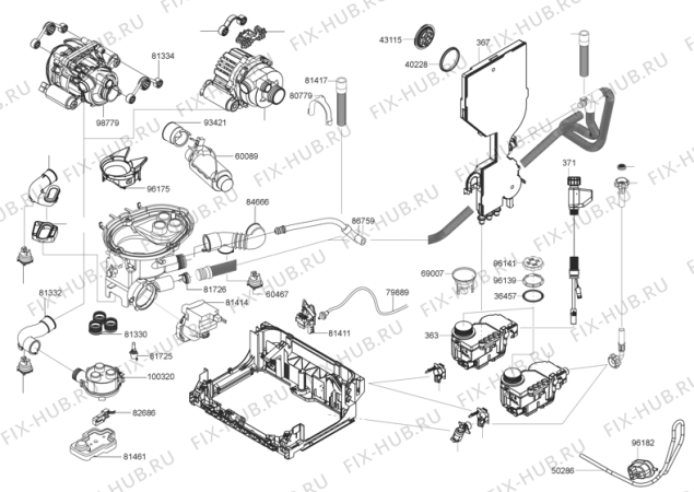 Схема №4 GV63324CN (444486, PMS60I) с изображением Запчасть Gorenje 478212