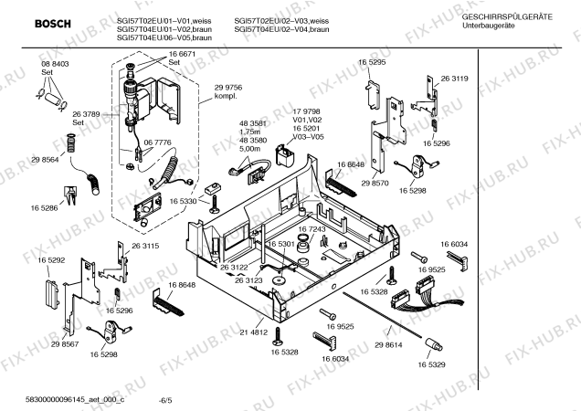 Схема №2 SGU67T04EU с изображением Кнопка для посудомоечной машины Bosch 00425209