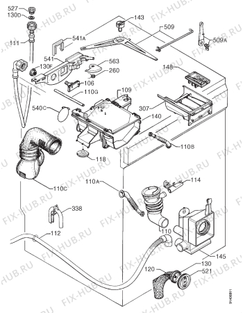 Взрыв-схема стиральной машины Zanussi F1006 - Схема узла Hydraulic System 272