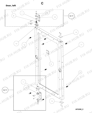 Схема №19 AFO 395 с изображением Всякое для составляющей Whirlpool 482000001411