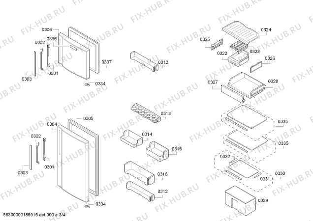Схема №2 KD23NVS00J с изображением Панель для холодильника Bosch 11006261