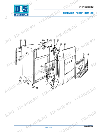 Схема №1 IN 38 с изображением Обшивка для обогревателя (вентилятора) DELONGHI 7121001100