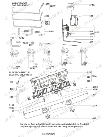 Взрыв-схема холодильника Dometic RM7365L - Схема узла Armature/fitting