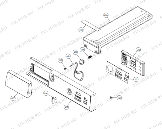 Схема №1 DAM5 (vent) BE   -Titanium #308760816 (900002784, TDC33BE) с изображением Переключатель для стиралки Gorenje 187773