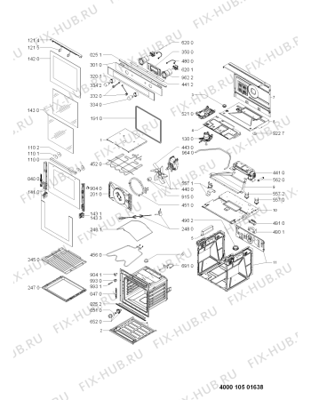 Схема №1 AKZM6570HIX с изображением Микромодуль для плиты (духовки) Whirlpool 481010752447