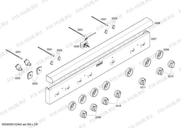 Схема №3 PSC486GDZS с изображением Панель управления для духового шкафа Bosch 00143352