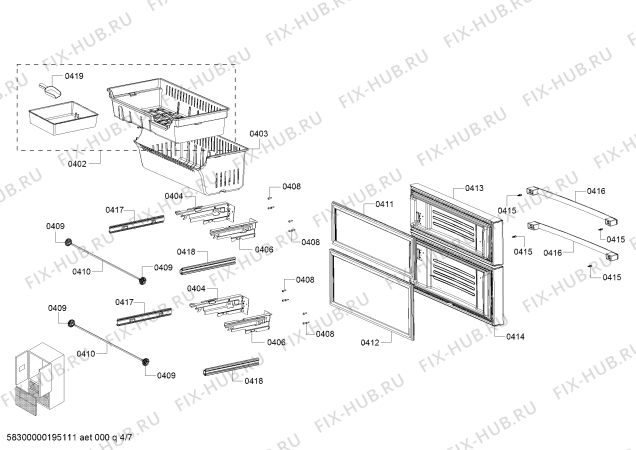 Схема №5 B21CT80SNS с изображением Держатель для посудомойки Bosch 11021978