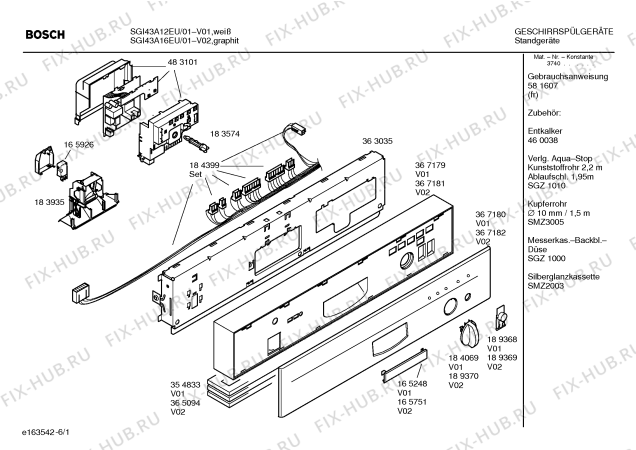 Схема №2 SGI43A16EU с изображением Кнопка для электропосудомоечной машины Bosch 00189369