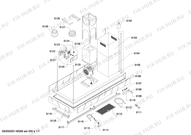 Схема №1 SOD122250I с изображением Вентиляционный канал для вентиляции Bosch 00685194
