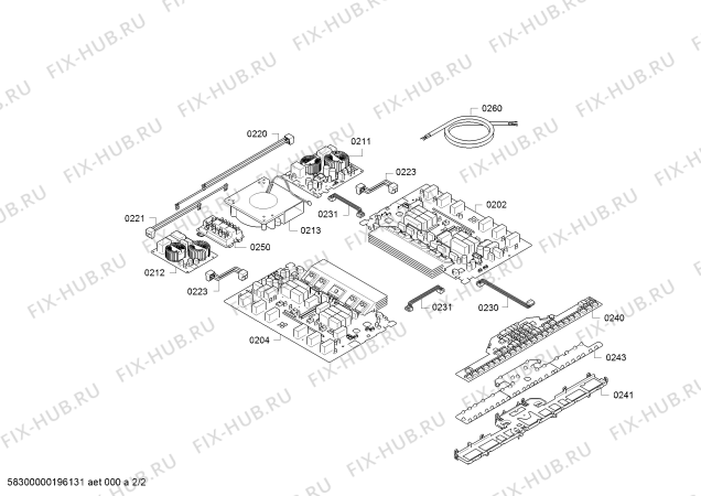 Взрыв-схема плиты (духовки) Bosch PXX631DC1E - Схема узла 02