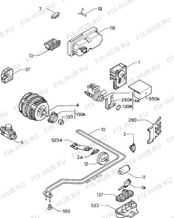 Взрыв-схема посудомоечной машины Zanussi Z2200MS - Схема узла Electrical equipment 268