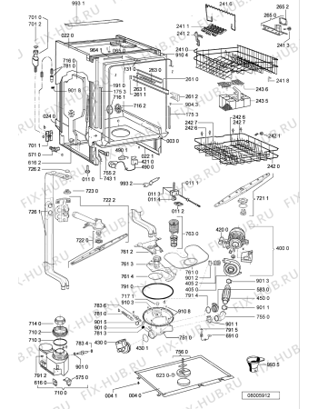 Схема №2 ADP 7406 WH с изображением Обшивка для посудомоечной машины Whirlpool 481245373246