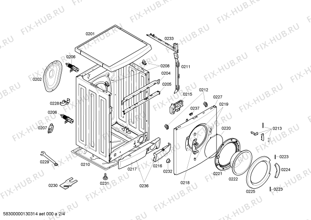 Схема №2 WM09E260HK с изображением Вкладыш для стиралки Siemens 00616894