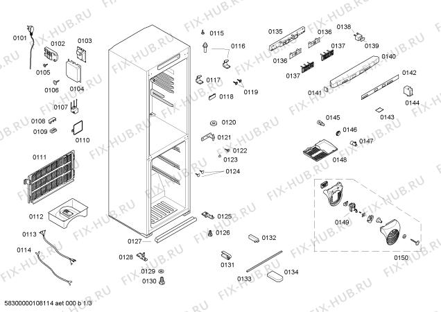 Схема №3 KG22E76TI с изображением Дверь для холодильной камеры Siemens 00242990